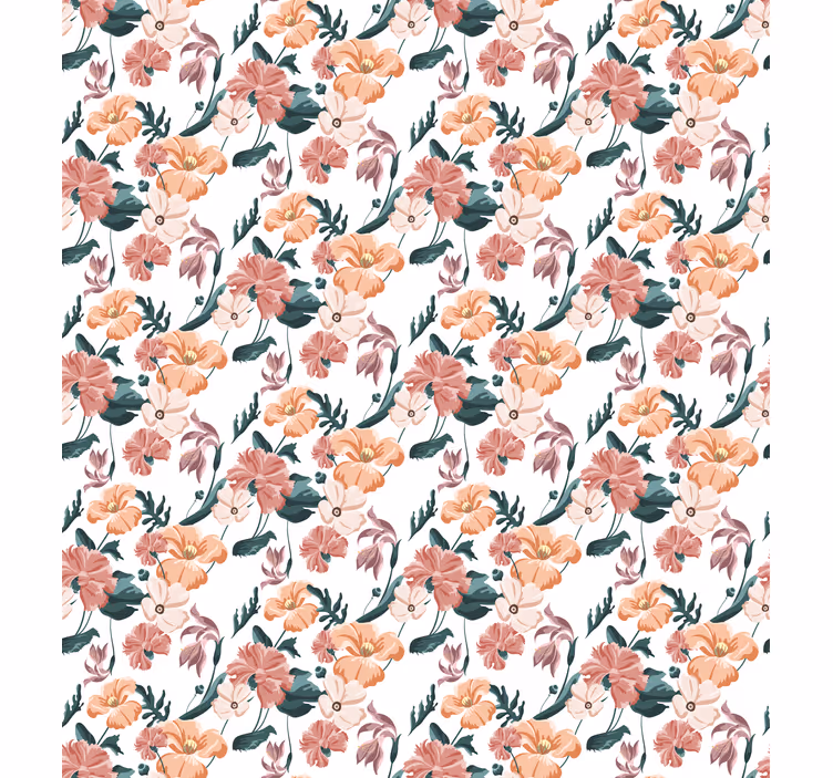 Papel pintado floral 'ziedi' blanco - TenVinilo
