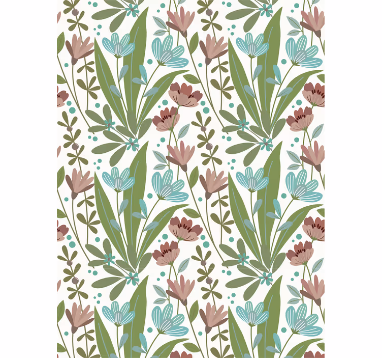 Papel pintado floral estilo vintage romántico - TenVinilo
