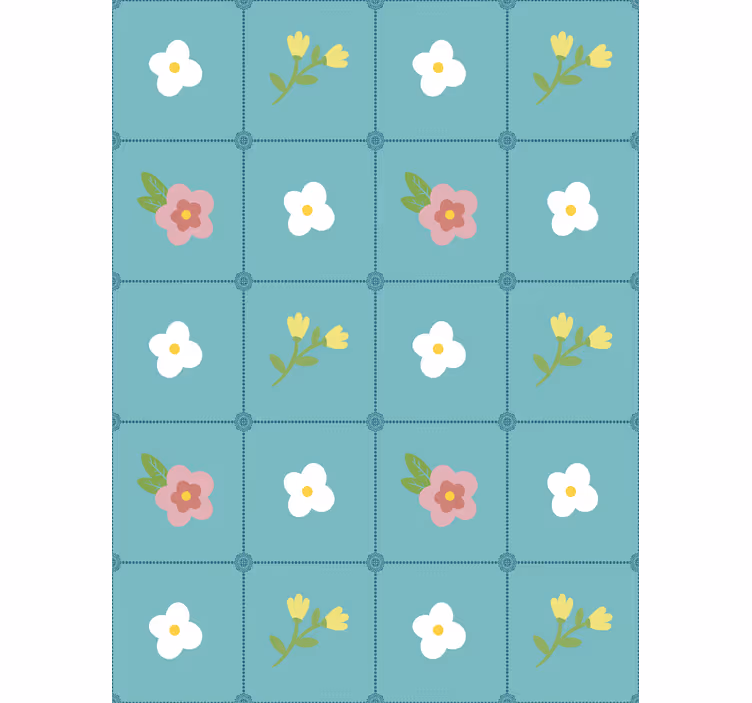 Papel pintado floral estilo vintage chic - TenVinilo