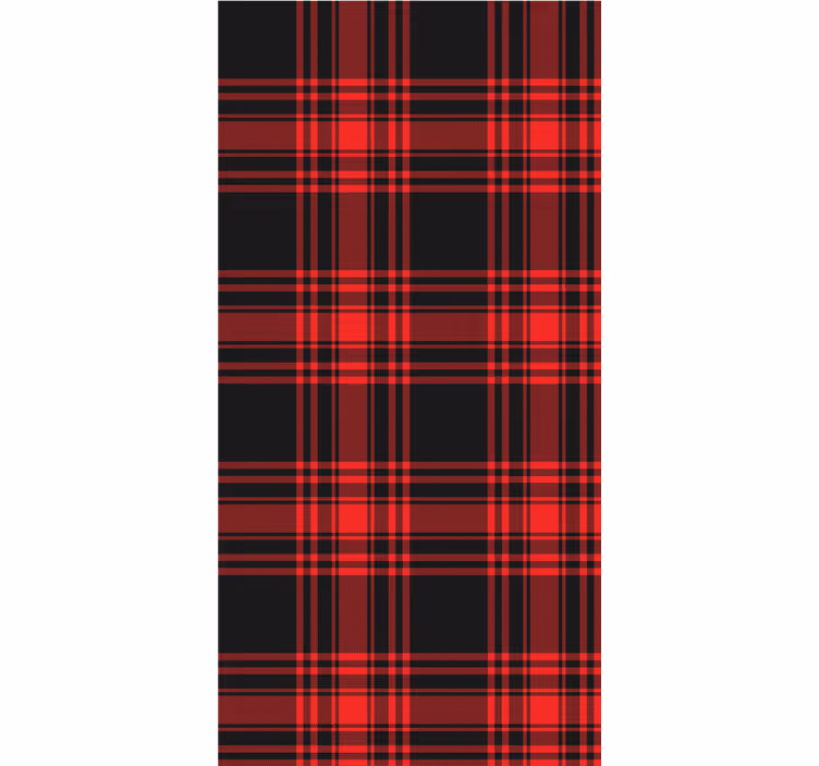 Papel pintado dormitorio matrimonio patrón tartan - TenVinilo