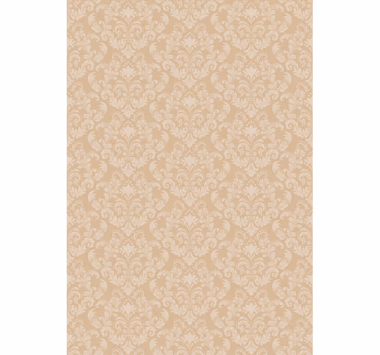 Papel pintado dormitorio matrimonio patrón damasco beige - TenVinilo