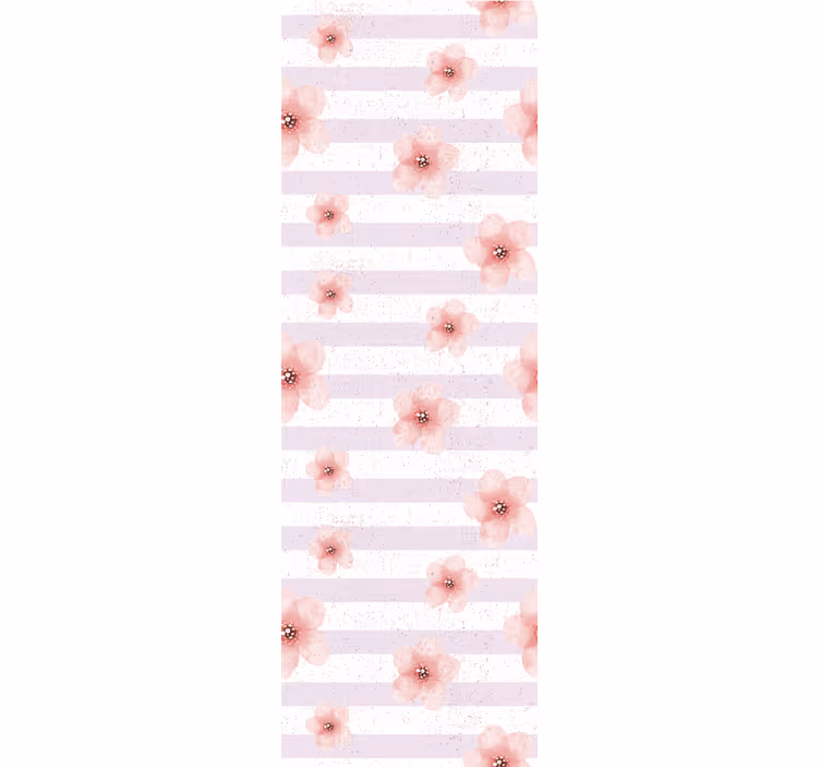 Papel pintado dormitorio estilo shabby chic rayas rosas - TenVinilo