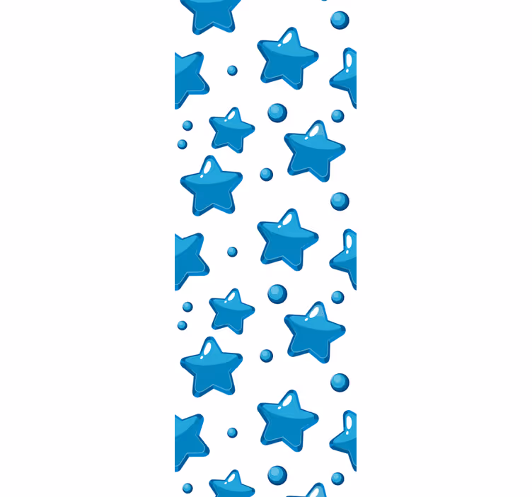 Papel pintado dormitorio globos estrella brillantes azules - TenVinilo