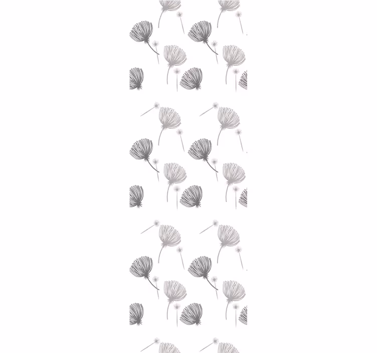 Papel pintado dormitorio flores de pradera sobre blanco - TenVinilo