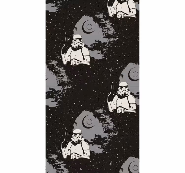 Papel pintado dormitorio patrón típico de stormtrooper - TenVinilo
