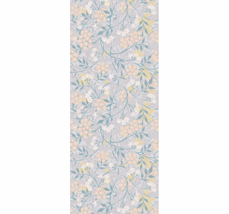 Papel pintado dormitorio patrón floral elegante años 80 - TenVinilo