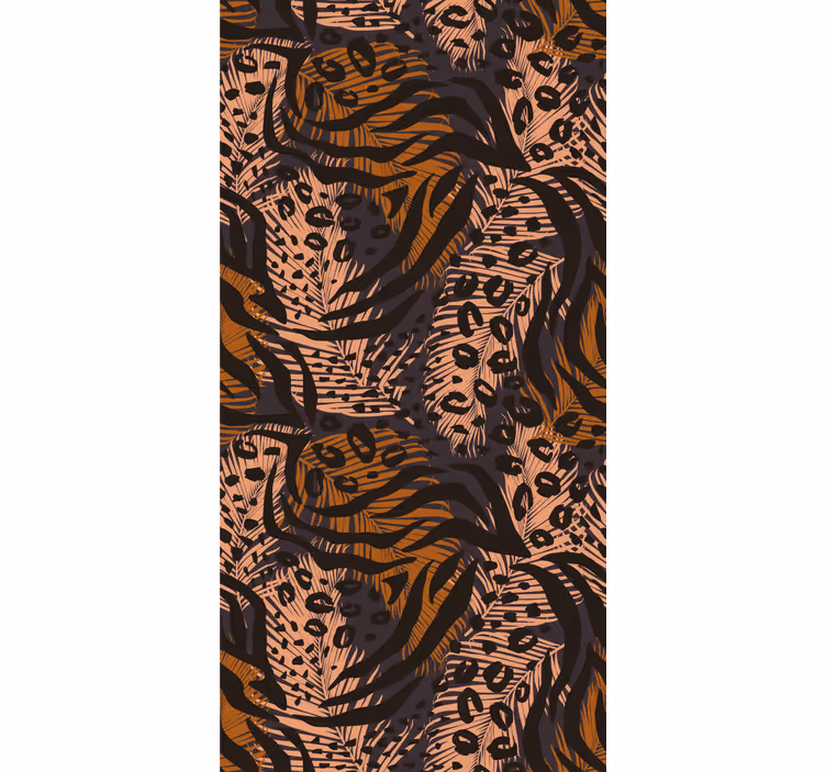 Papel pintado dormitorio diseño abstracto colorido africano - TenVinilo