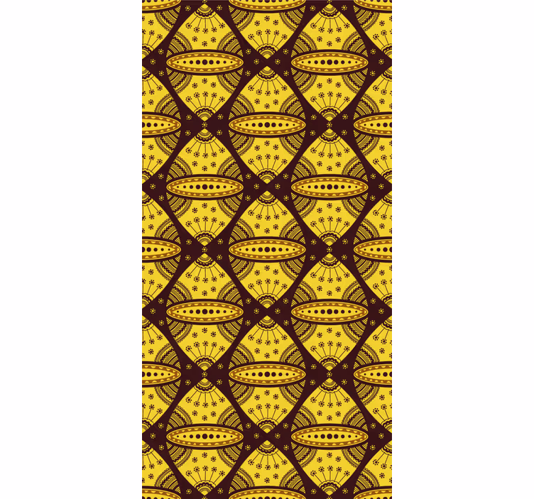 Papel pintado dormitorio arte abstracto amarillo africano - TenVinilo