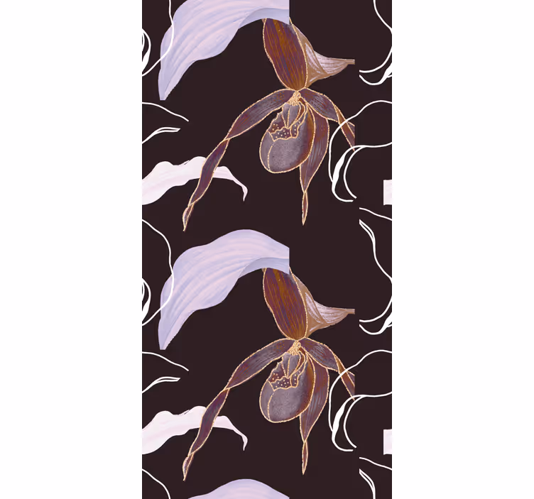 Papel pintado dormitorio orquídea púrpura africana - TenVinilo