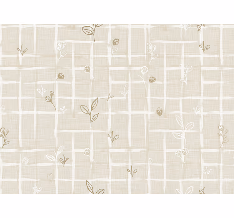 Papel pintado beige color crema con efecto lino - TenVinilo