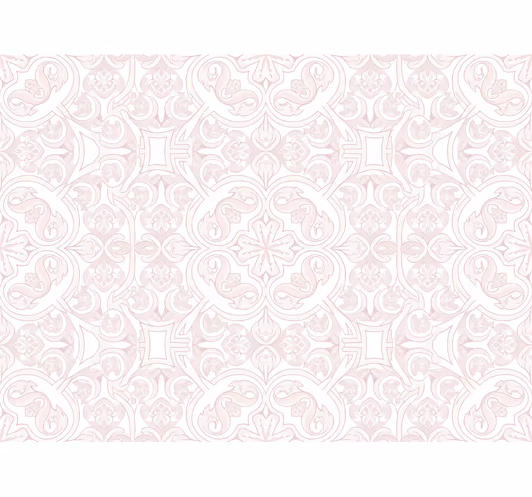 Papel pintado de arte patrón mediterráneo rosa claro - TenVinilo