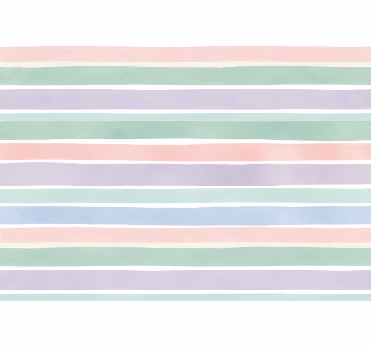 Papel pintado infantil rayas de colores suaves - TenVinilo