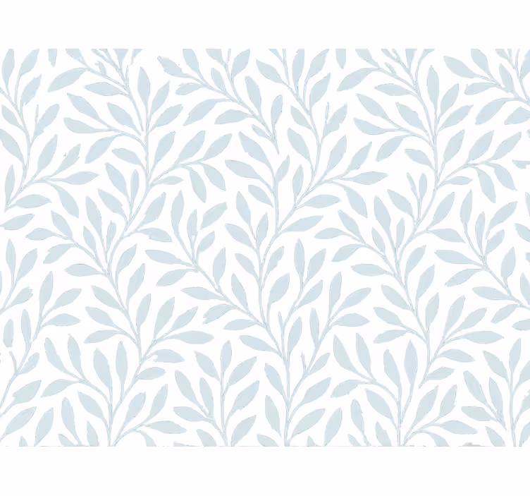 Papel pintado hojas azul claro y aireado - TenVinilo