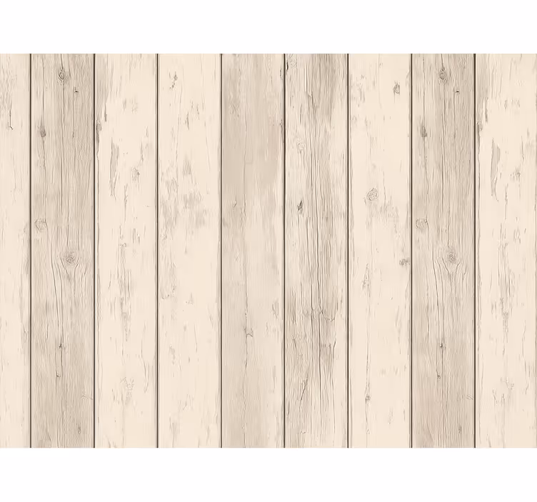 Papel pintado madera blanco cálido envejecido - TenVinilo