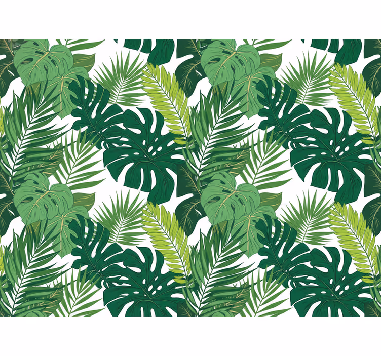 Papel pintado hojas hojas de selva - TenVinilo