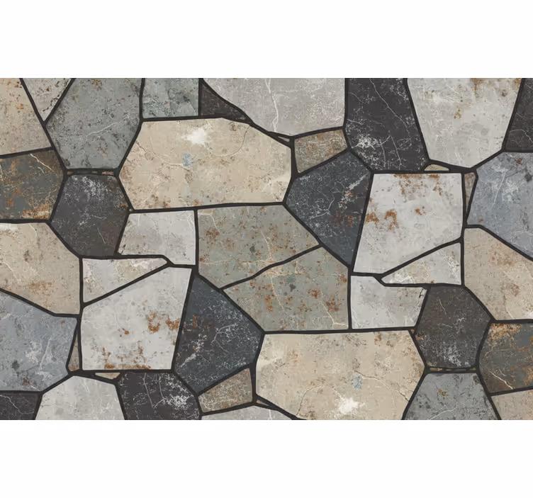 Papel pintado piedra óptica de piedra industrial - TenVinilo
