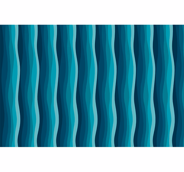 Papel pintado azul diseño de olas - TenVinilo