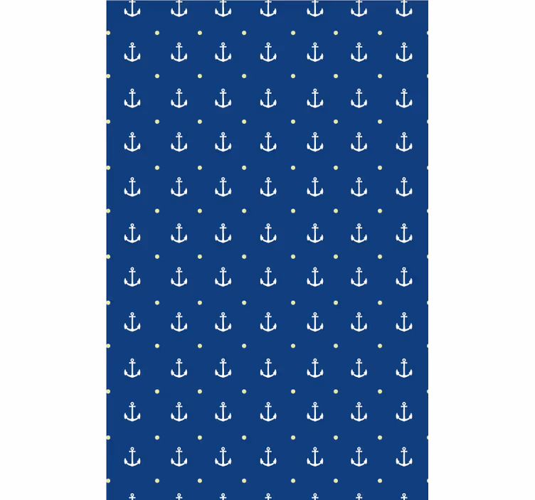 Papel pintado azul anclas - TenVinilo