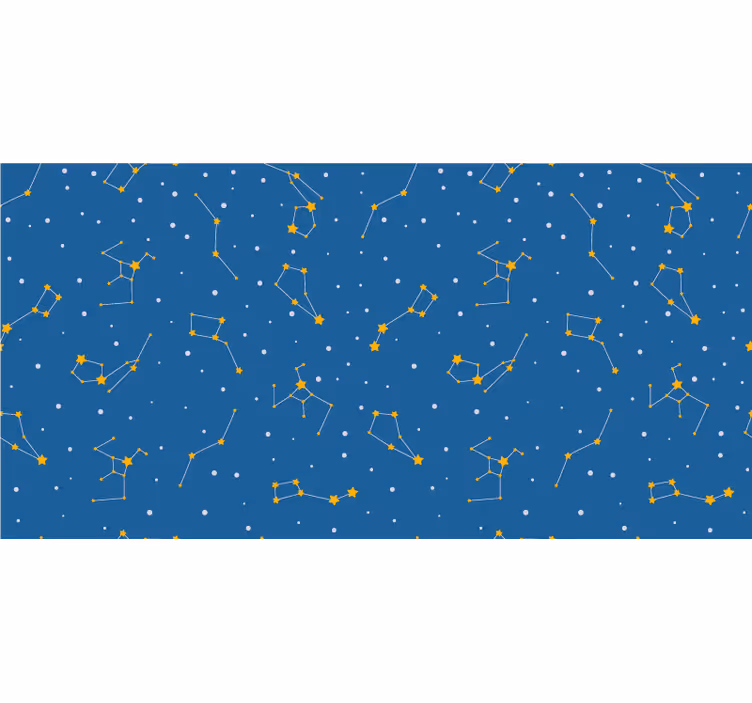 Papel pintado azul gráfico de constelaciones en el cielo - TenVinilo