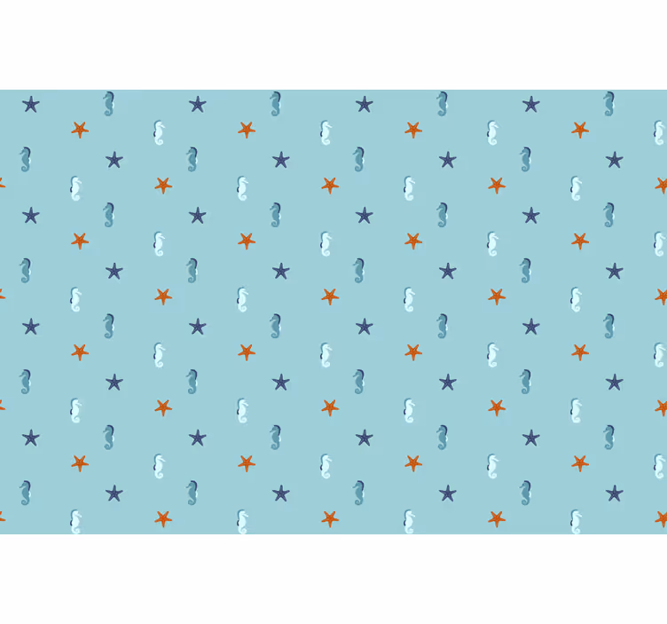 Papel pintado azul estilo marino - TenVinilo