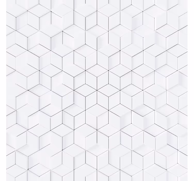 Papel pintado blanco superficie con patrón geométrico - TenVinilo
