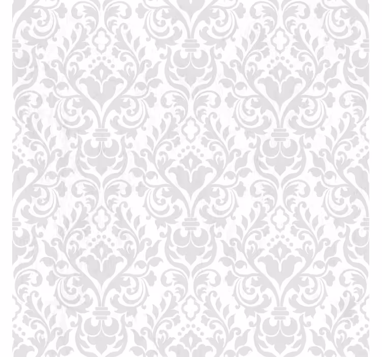Papel pintado blanco damasco desgastado - TenVinilo