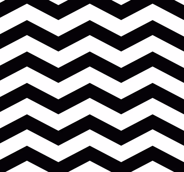Papel pintado blanco patrón de chevron blanco y negro - TenVinilo