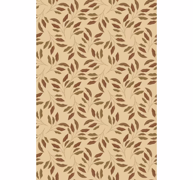 Papel pintado beige elegancia frondosa - TenVinilo