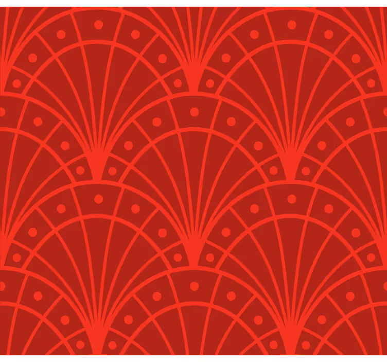 Papel pintado rojo elegante estilo art déco - TenVinilo