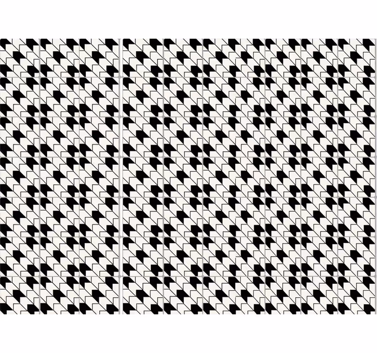 Papel pintado negro y alfombra blanco y negro - TenVinilo