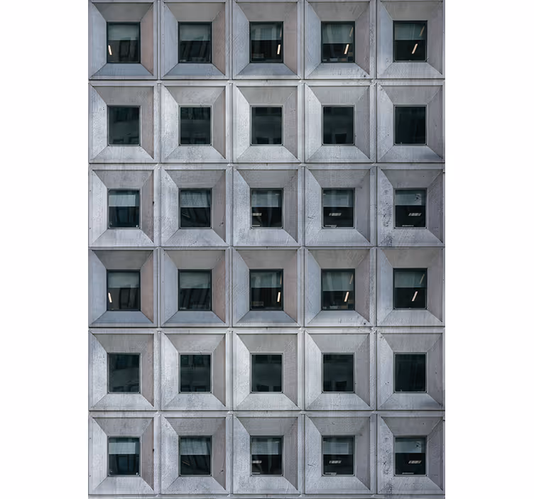 Papel pintado gris arquitectura brutalista - TenVinilo