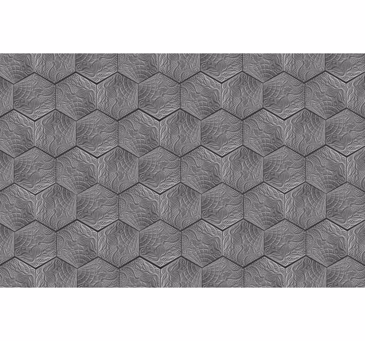 Papel pintado gris panot de gaudí - TenVinilo