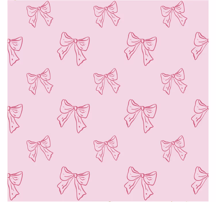 Papel pintado rosa con estampado de lazos rosas - TenVinilo