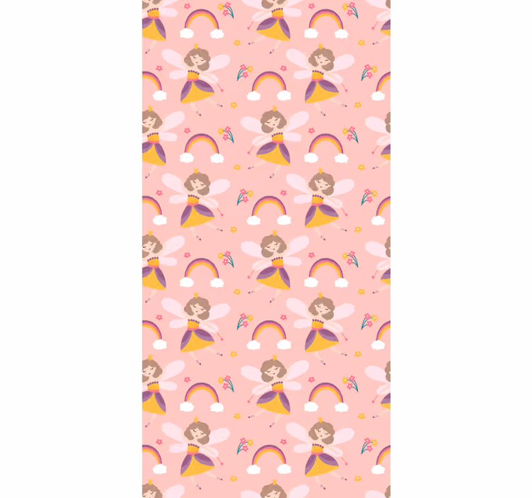 Papel pintado rosa princesa de hada - TenVinilo