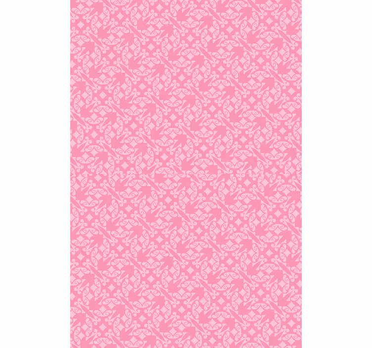Papel pintado rosa ornamental - TenVinilo