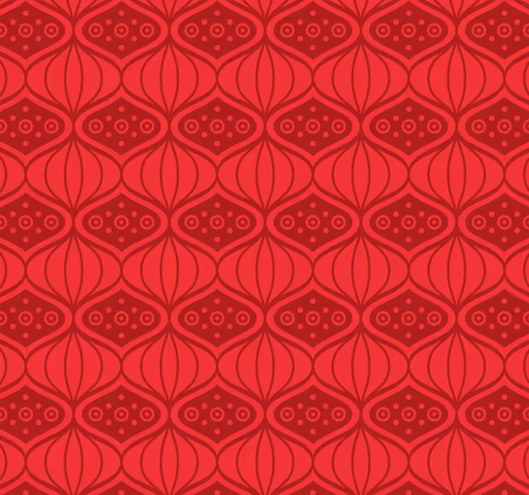 Papel pintado rojo estilo oriental carmesí - TenVinilo