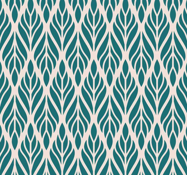 Papel pintado geométrico geometría frondosa - TenVinilo