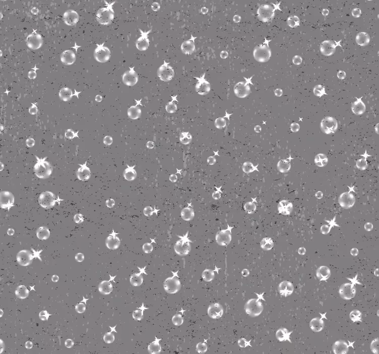 Papel pintado gris hormigón esferas relucientes - TenVinilo