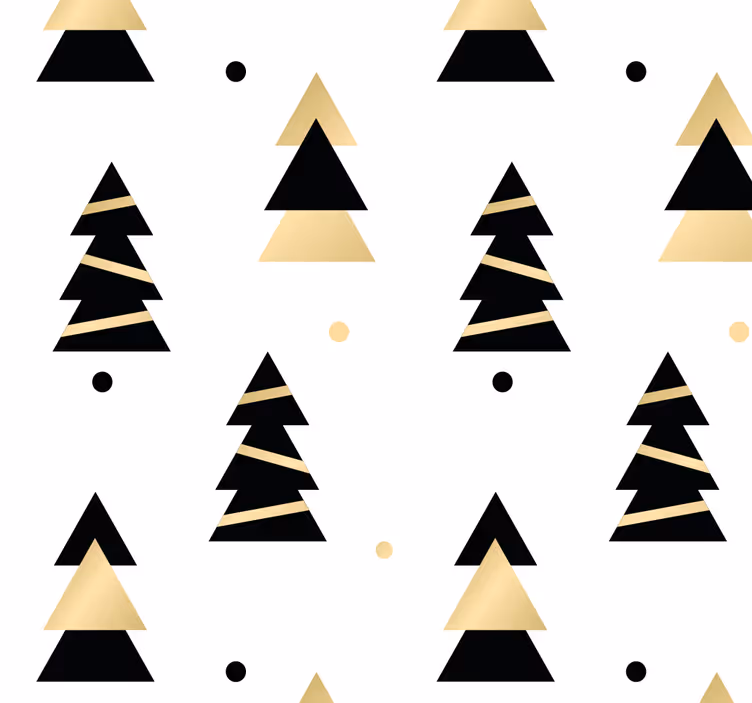 Papel pintado navidad pinos estilizados - TenVinilo