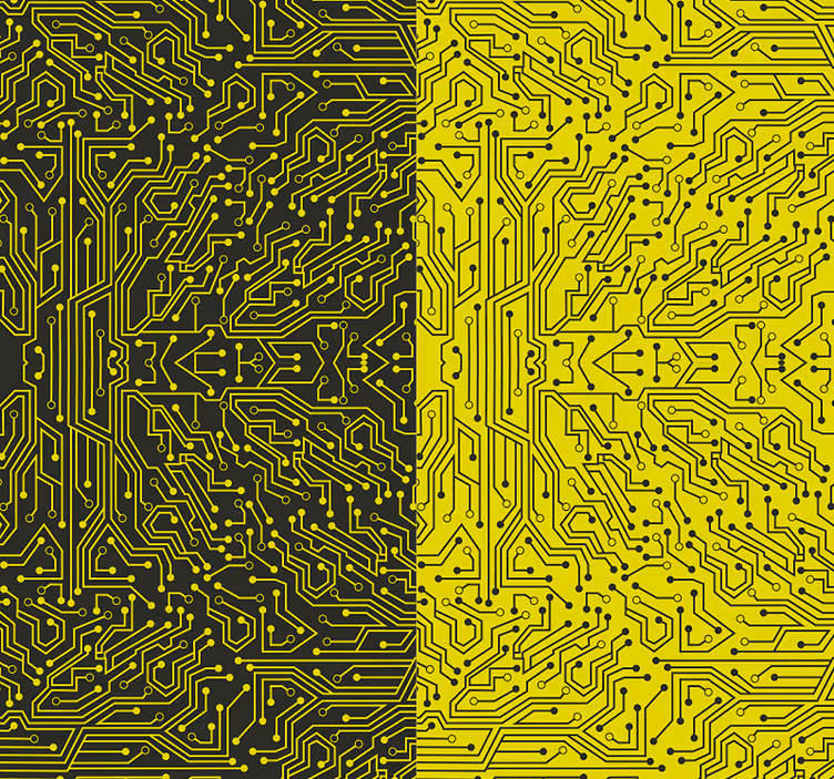 Papel pintado abstracto circuito - TenVinilo