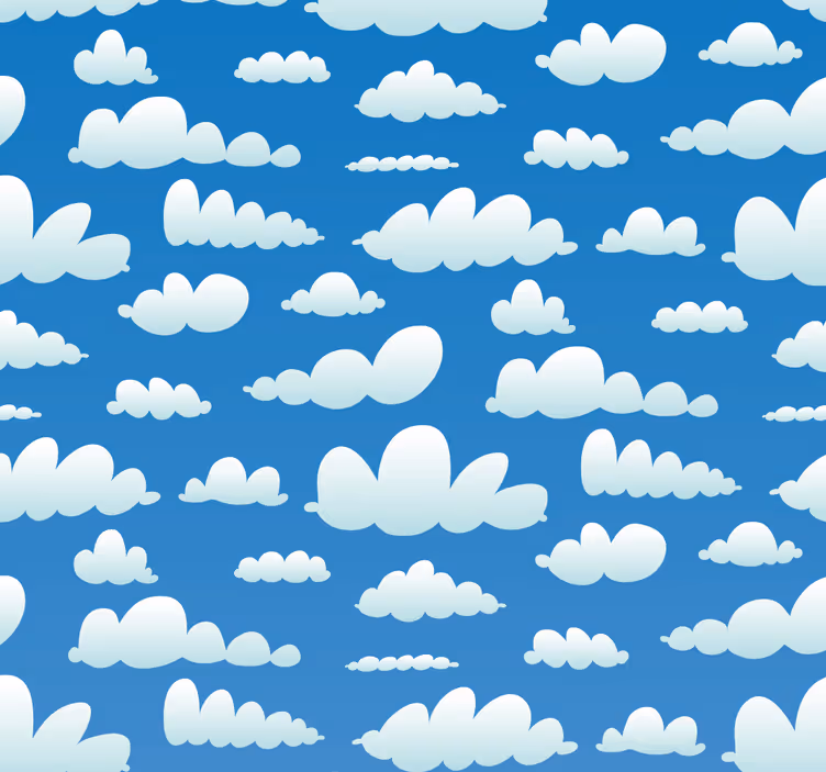 Papel pintado salón diseño de patrón de nubes - TenVinilo