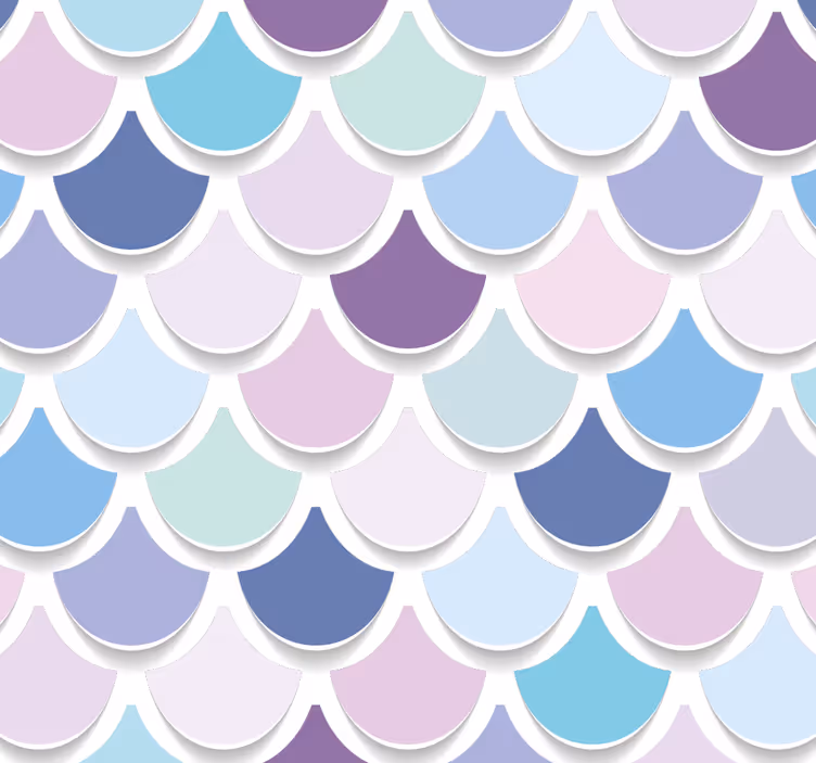 Papel pintado texturas patrón de vieiras de colores - TenVinilo