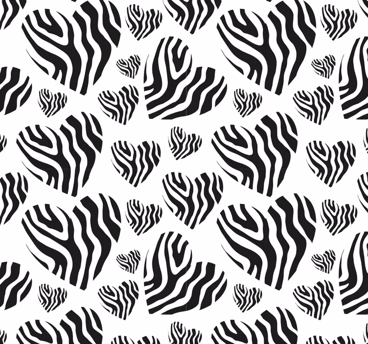 Papel pintado salón patrón de cebra Simplicidad - TenVinilo