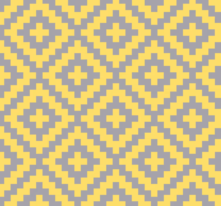 Papel pintado geométrico colores gris y amarillo - TenVinilo