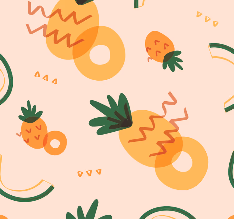 Papel pintado cocina patrón de delicias frutales - TenVinilo