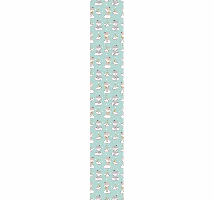 Papel pintado infantil unicornios de luna nublada - TenVinilo