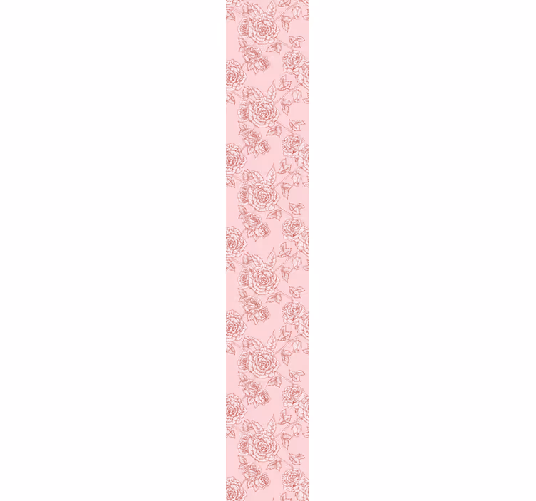 Papel pintado flores patrón de dibujo rosa - TenVinilo