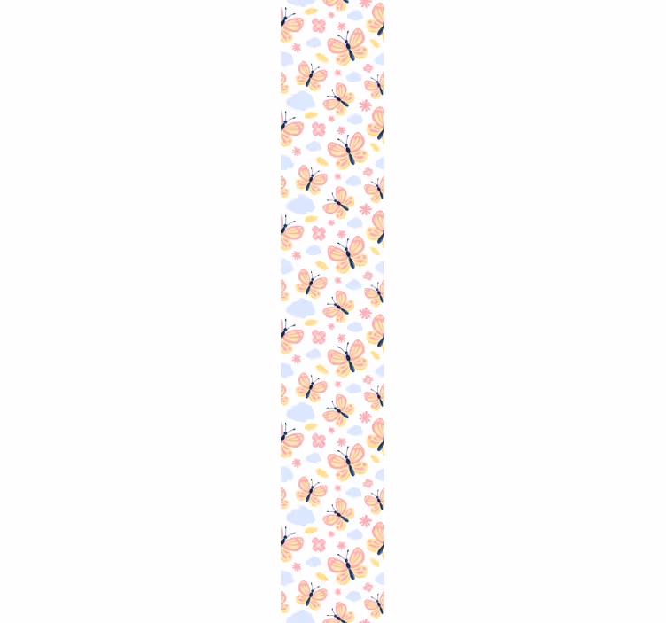 Papel pintado mariposas patrones de nubes - TenVinilo