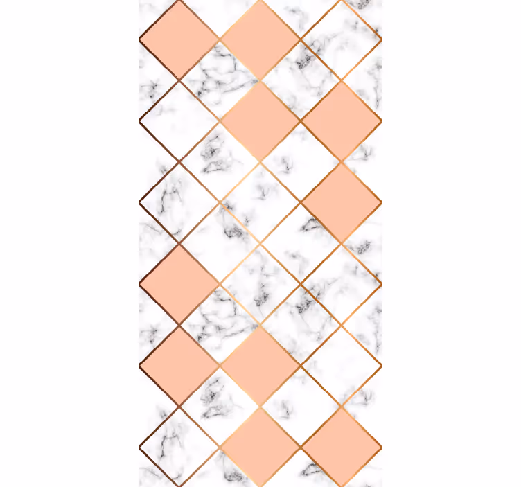 Papel pintado ornamental patrón de mosaico geométrico - TenVinilo