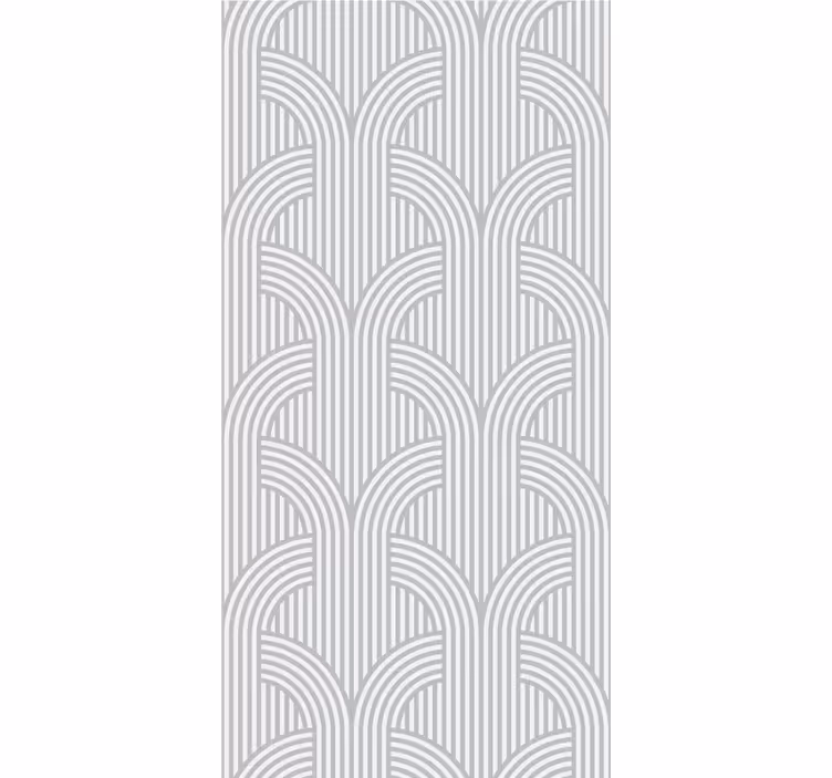 Papel pintado salón geométrico líneas arqueadas - TenVinilo